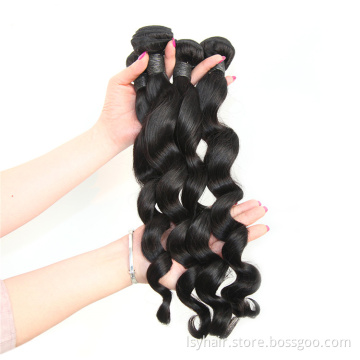 High Quality  Loose Wave Virgin Remy Human Hair Weave Bundles Extensions Qingdao Hair Factory